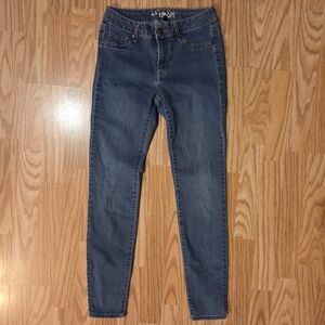 Rewash 5/27 Mid Rise Dark Wash Skinny Jegging Skinny Jean